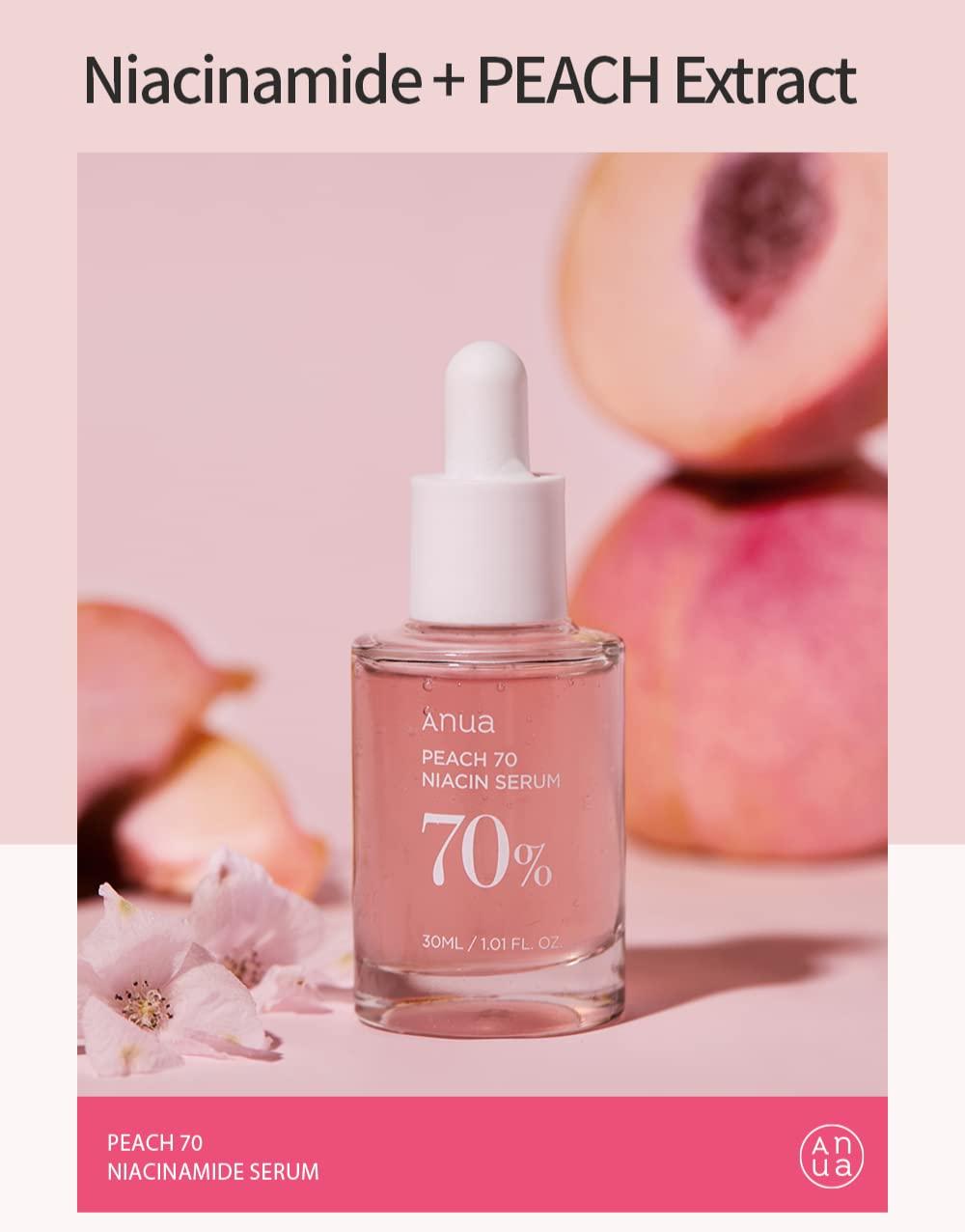 Anua Peach 70% Niacinamide Serum Brightening Hydrating Face Serum 30ml