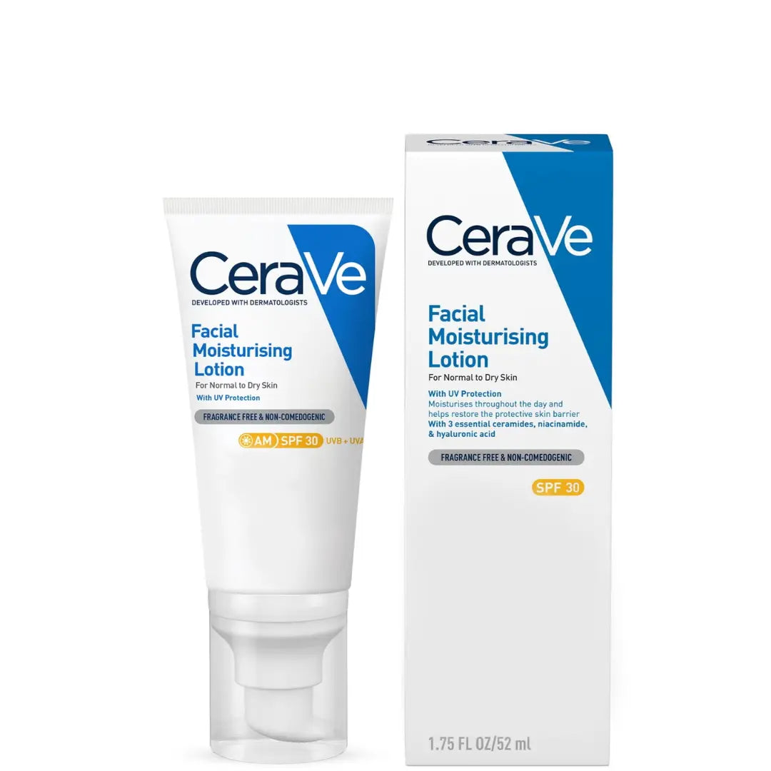 CeraVe AM Facial Moisturising Lotion SPF30 with Ceramides for Normal to Dry Skin
